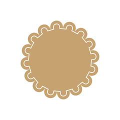 Vector beige shape starburst icon, sunburst badge sale. Design element Empty tag stamp price
