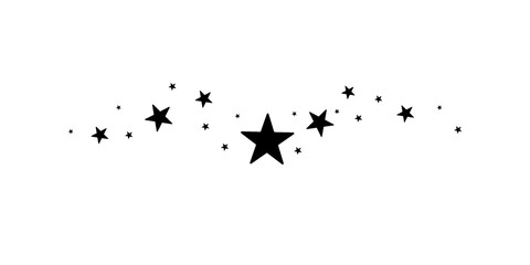 Stars on a white background.Meteoroid, comet, asteroid, stars.Decorative element. Suitable for your design, cards, invitations, gift, vip.