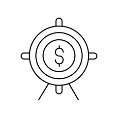 target line icon with white background vector stock illustration