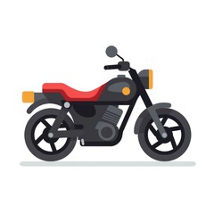 Fototapeta premium Flat design motorcycle vehicle moped white background.
