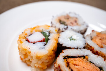 sushi with salmon