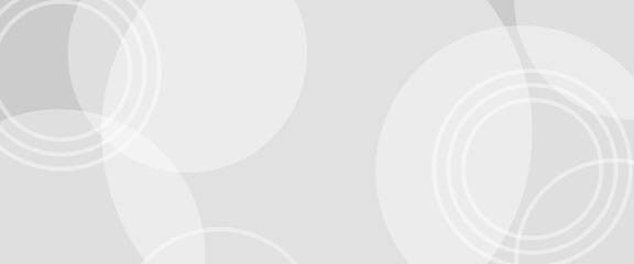 White geometric abstract background overlap layer on bright space with lines effect decoration. Modern graphic design element circles style concept for banner