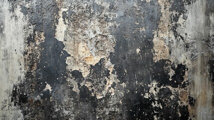 Weathered Black and Gray Concrete Wall