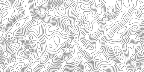 Fototapeta premium Abstract topographic contours map background. Panorama view gradient multicolor wave curve lines banner background design. 
