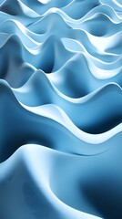 Blue abstract background with wavy lines and geometric shapes, simple minimal design