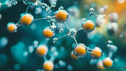 Dynamic Molecular Structure Visualization with Vibrant Colors