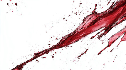 Red wine splashing white background refreshment