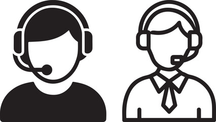 Customer Support Vector Icon.