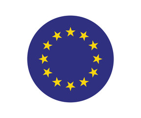 Made in EU label or sticker, European union flag vector

