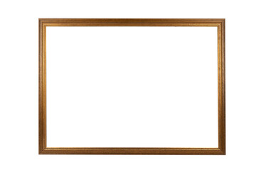 Old picture frame mockup isolated no background cutout