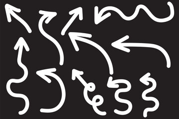 Arrows Curly Doodle Lines Style