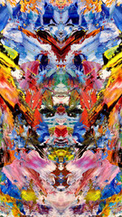 Fototapeta premium Abstract background wallpaper. Ethnic pattern. Mixtures of oil paint. Trendy hand painting canvas. Wall decor and Wall art prints Idea. 3D Texture. Art object