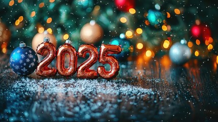 Beautiful Christmas background 2025. Generated by ai.