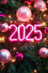 Beautiful Christmas background 2025. Generated by ai.