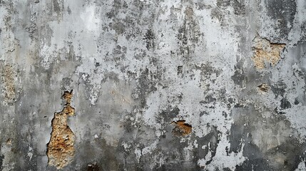 Weathered Concrete Wall with Flaking Paint
