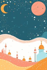 Islamic Muslim Arabian mosque style pattern background