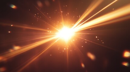A bold and captivating dynamic light flare effect, with sharp, fast-moving rays of light, 