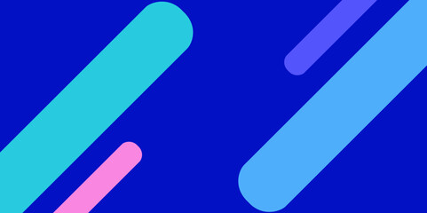 Abstract geometric background. Trendy pattern from various rounded shapes. Abstract blue background design. Vector. Illustration. 