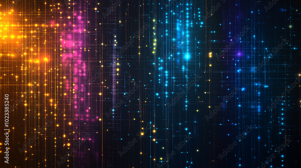 Poster a beauty futuristic abstract background in a high-tech style. shining lines and patterns resembling 