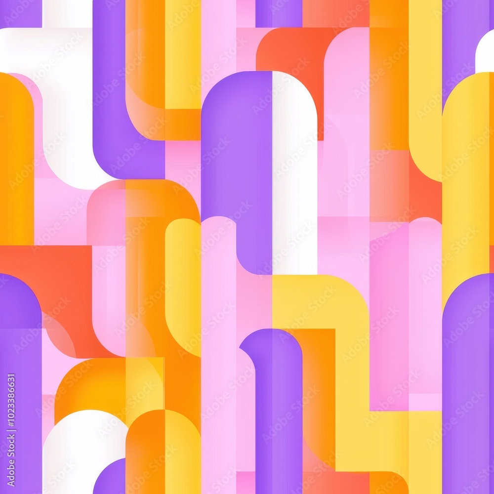 Poster futuristic geometric patterns in clean tech design, seamless pattern
