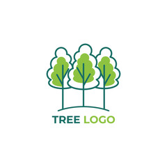 Tree plant nature logo design
