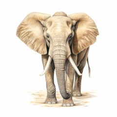 Fototapeta premium Elephant wildlife drawing animal.