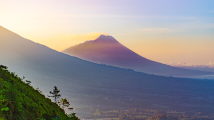 mountains in the morning