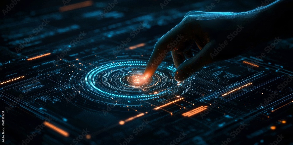 Poster next-generation technology era's concept of digital transformation