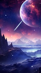 Beautiful planet landscape astronomy universe.