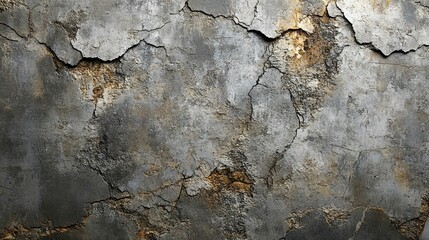 Cracked and Weathered Concrete Wall Texture