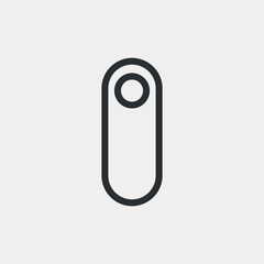Pregnancy test icon in black outline for healthcare and family planning illustrations