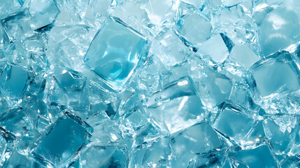 Blue Ice Cubes Background