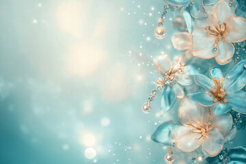Delicate fabulous turquoise luxury background.