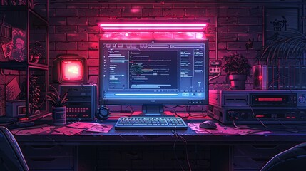 Retro y2k page, computer window interface. Vector pc desktop. Blue, rave screen background in old 2000s aesthetic style with loading bar, program error, e-mail, puzzle game, player, login and password