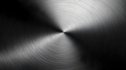 Abstract Background with Circular Lines and Shiny Metal Texture