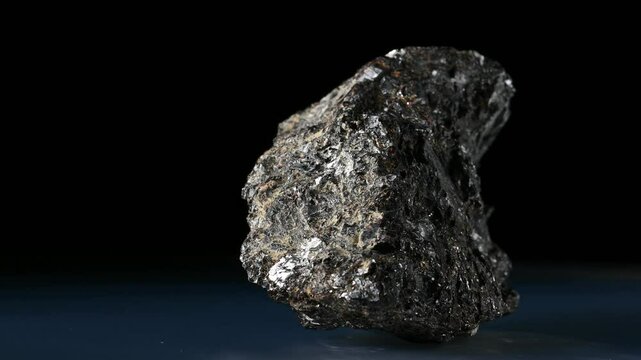 Sphalerite (zinc sulfide) sample rotating against a black background.