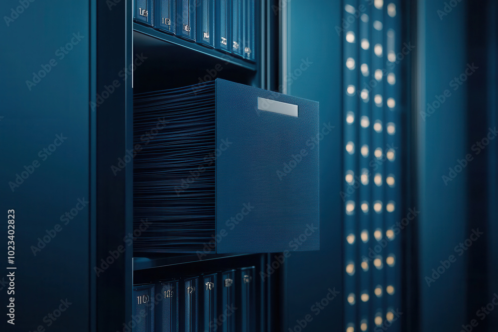Aufkleber Modern data storage in a server cabinet