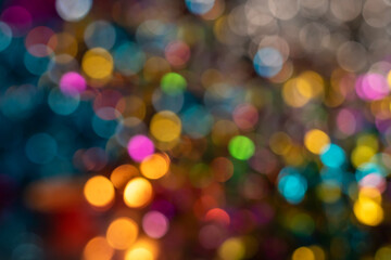 Colorful abstract bokeh background with smooth circles.