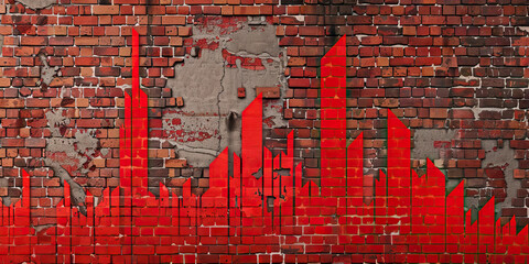 Inflation Rate: Red Wave Graphs on a Rough Brick Wall