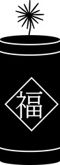 Chinese new year firecracker silhouette