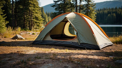 camping in the mountains