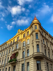 The beautiful building in Saint Petersburg