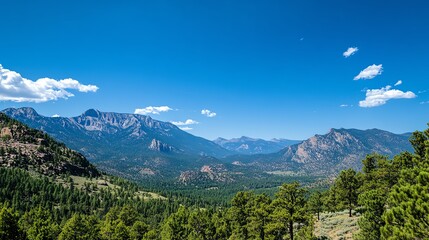 Obraz premium Scenic mountain landscape with clear sky