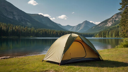 tent on the lake