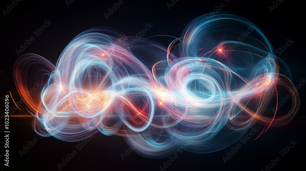 Aufkleber abstract technological background with lines of neural networks and data transmission lines. bright 