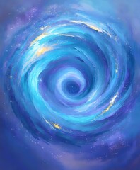 Mesmerizing Blue Purple Spiral Pattern, Abstract Swirl