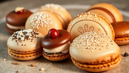 Customizable Alphabet Cookies Arrange on Gray Table for Kids Birthday Party, Education, or Decor