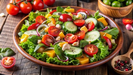 salad with tomatoes and cucumbers