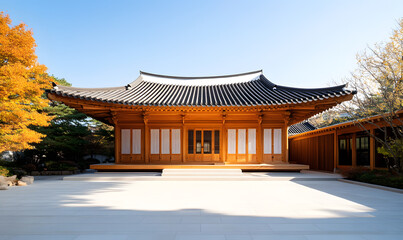 Fototapeta premium Chinese Traditional Wooden Architecture | Timeless Design Reflecting Cultural Heritage and Craftsmanship