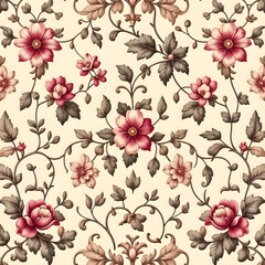 seamless pattern with flowers	